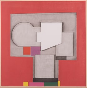 Norio Azuma, Japan (1928-2004), Red Room, Artist Proof Silkscreen