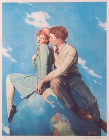 Norman Perceval Rockwell, New York, Massachusetts (1894-1978), On Top of the World, 1978, color