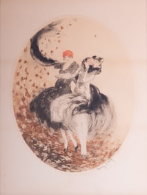 Louis Justin Laurent Icart, French/American (1888-1950), Autumn Leaves, 1926, etching with drypoint