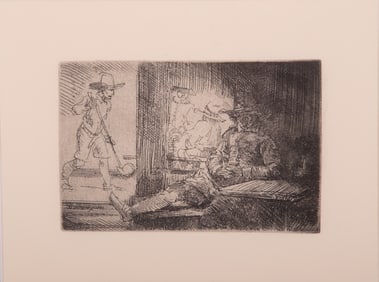 After Rembrandt, Dutch (1606-1669), The Golf Player, engraving