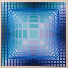 Victor Vasarely, France, Hungary (1906-1997), Kosa-Pint, from Gaia, 1975, screenprint, ed. 8/250