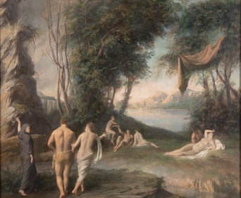 John Koch, New York, Michigan / France (1909-1978), Imaginary Landscape, circa 1935, oil on canvas