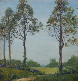 Attr. to Frederick Oakes Sylvester, Illinois, Missouri, Massachusetts (1869-1915), Landscape with