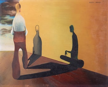 Russell Kraus, St. Louis (1918-2009), Shadows Within Myself, oil on board