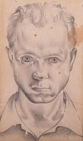 Russell Kraus, St. Louis (1918-2009), I, Russell 1942, graphite on paper