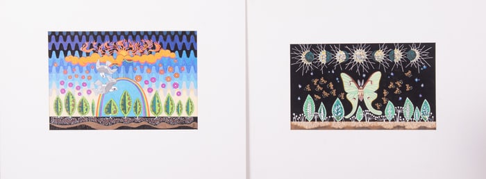Russell Kraus, St. Louis (1918-2009), (6) Designs for Tapestry, mixed media
