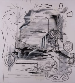 J.B. Nearsy, Hurricane, mixed media on canvas