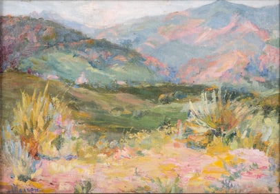 Wagner, 20th Century, Southwest Spring Landscape, oil on board