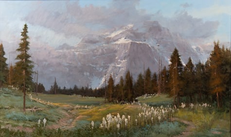 Mark Ogle, Montana (b. 1952), Mount Cannon, Glacier National Park, oil on canvas