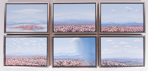Richard (Dick) Mason, New Mexico (1951-1993), Series of Six Landscapes: Fog, Sixty Birds, Cemetery,