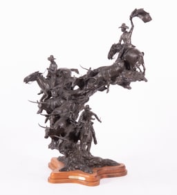 Cody Houston, Montana (b. 1941), Ghost Riders, bronze, ed. 6/12