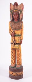 Vintage Cigar Store Indian by F. Gallagher