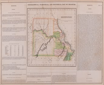 1822 Carey and Lea Map of Missouri -- Geographical, Statistical and Historical Map of Missouri