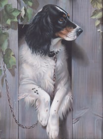 Alexander Pope, Jr., Massachusetts (1849-1924), The Brook Hill Dog, chromolithograph on paper
