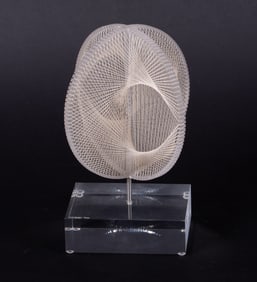Ronald Fox Lucite and String Sculpture