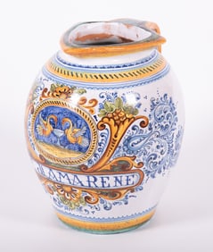 Large Deruta Hand Painted Majolica Urn