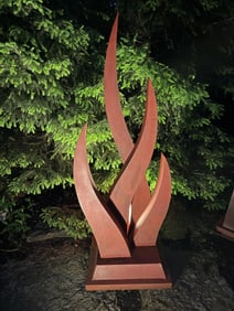 Contemporary Outdoor Metal Sculpture Fire