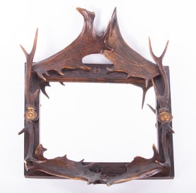 Black Forest Horn Framed Mirror