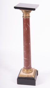 French Marble And Bronze Mounted Pedestal