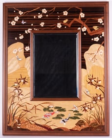 "Peaceful Garden" By Hudson River Inlay Mirror