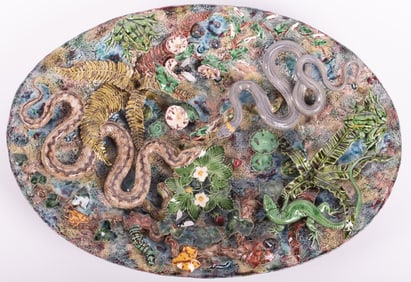 A Contemporary Palissy Ware Platter, Geoffrey Luff