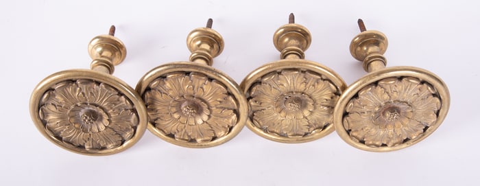 Antique Cast Brass Curtain Tiebacks