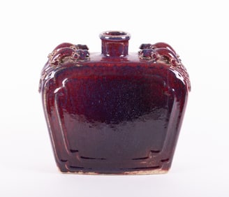 A Large Chinese Ceramic Red Flambe Glazed Vessel