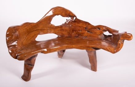 Lacquer Drift Wood Bench