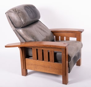 Stickley Arts And Crafts Upholstered Recliner