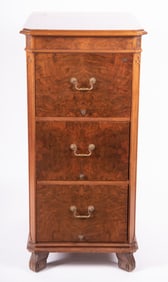 Semi Antique Oak Three Drawer File Cabinet