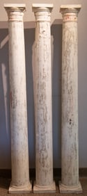 Three Wooden Architectural Columns