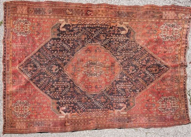 Antique Kashquai Hall Rug