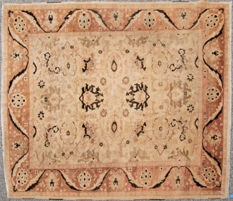 Handwoven Indian Oushak Room Rug