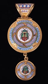 Breathtaking 19th Century Micro Mosaic Locket Pendant
