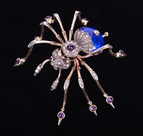 Amazing Spider Brooch Possibly Russian