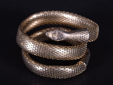 A Whiting Davis Mesh Snake Bracelet