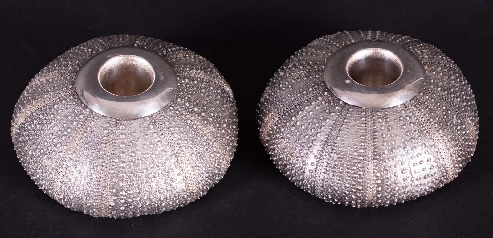 Pair of Sterling Silver Buccellati Sea Urchin Candle Holders (1 of 6)