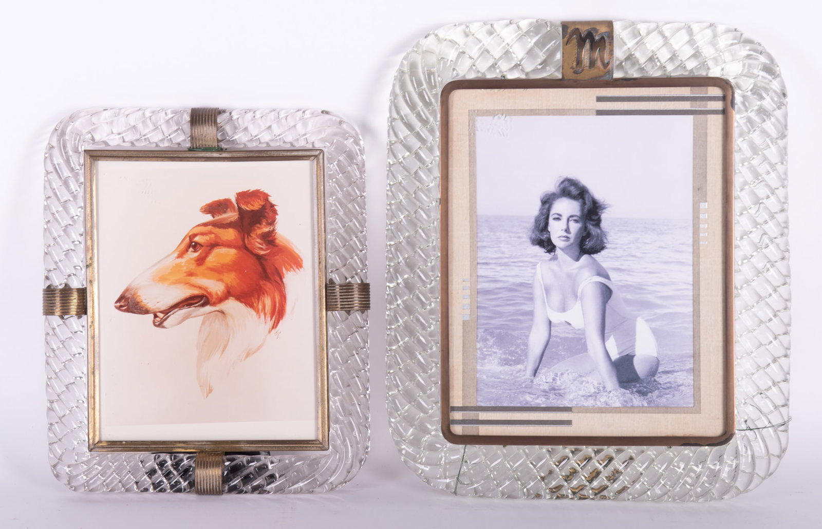Two Vintage Venini Murano Glass Picture Frames (1 of 4)