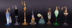 Eight Art Deco Perfume Atomizers