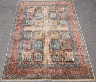 Handwoven Fine Persian Design Garden Carpet