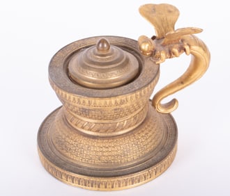 French Inkwell with Wasp Decoration