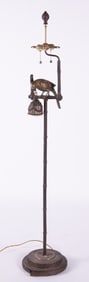 Frederick Cooper Bronze Faux Bamboo Parrot Lamp