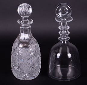 Two Vintage Crystal Decanters, Baccarat and Cut Glass