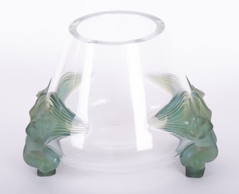 A Lalique Crystal Antinea Vase