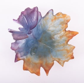 A Daum Pate de Verre Butterfly Dish