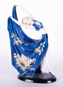 An Art Deco Porcelain Dancer, Dakon for Goldscheider