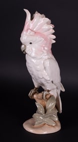 A Pair of Royal Dux Porcelain Cockatoo