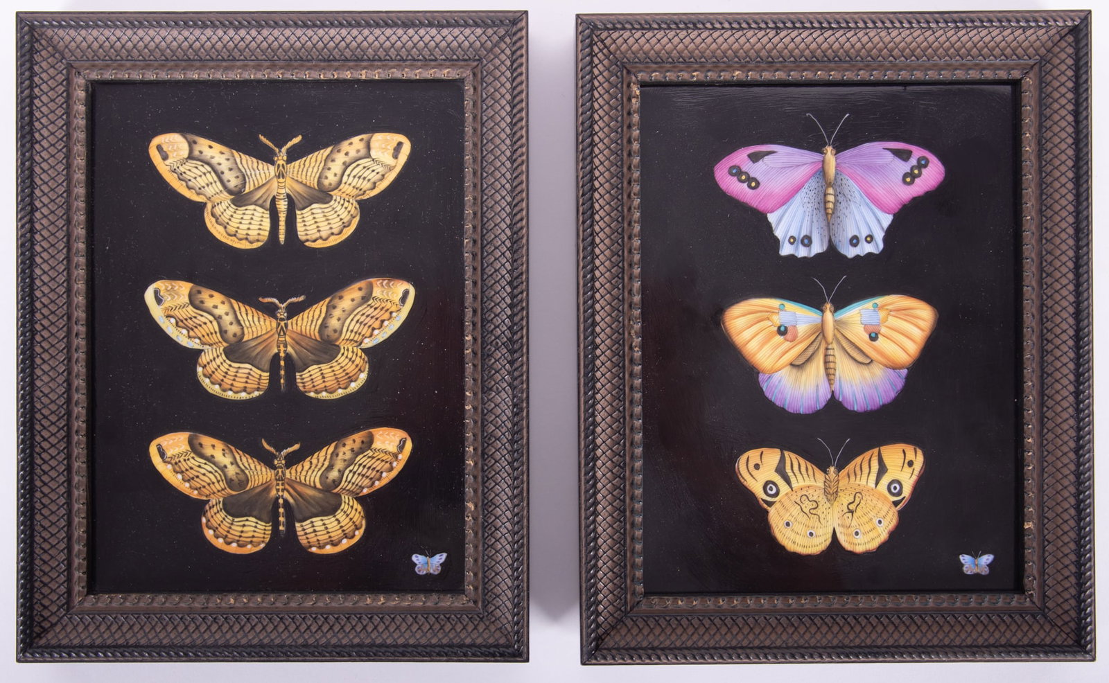 Anna Weatherly, Two Hand-Painted Porcelain Butterfly Plaques (1 of 4)