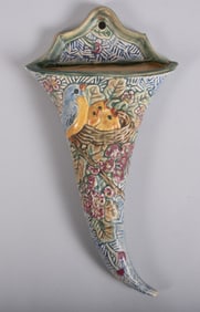 Antique Weller Art Pottery Wall Pocket