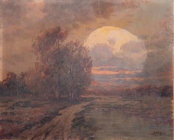 Boris B. Major, Russian Federation, United States (1876-1951), Moonlit Landscape, oil on canvas